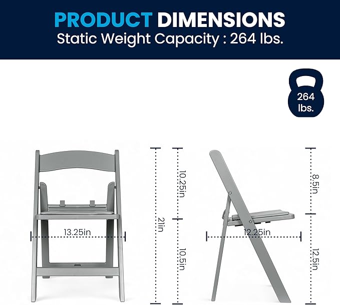 Flash Furniture Hercules Set of 10 Kids Gray Resin Folding Chair - Image 3