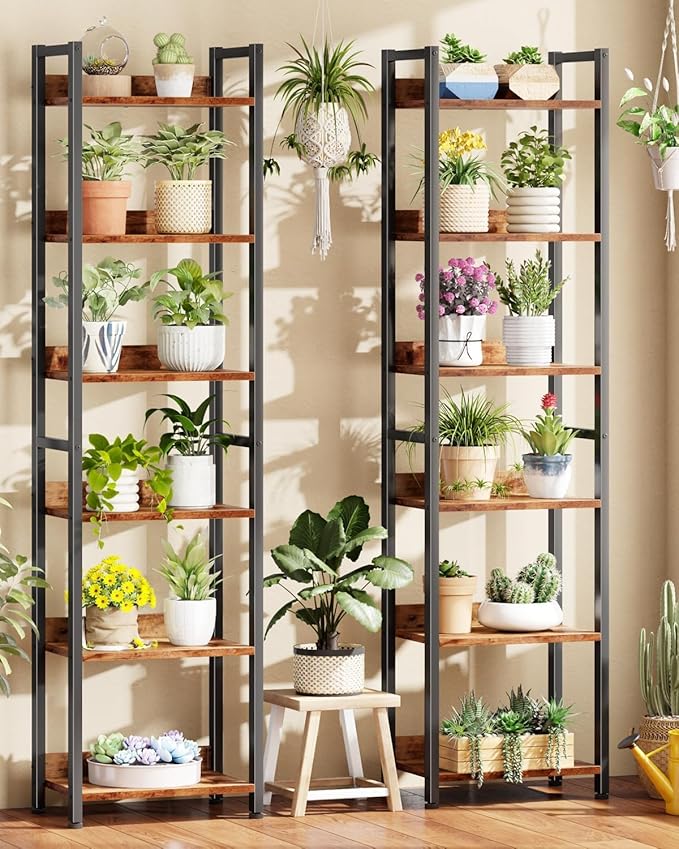 Furologee 6 Tier Bookshelf, Tall Shelf - Image 8