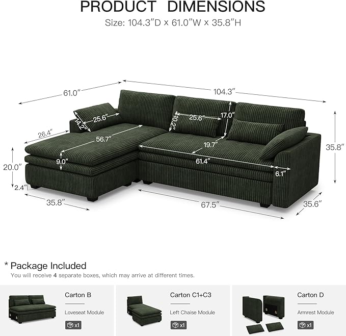 Belffin Large Modular Sectional Sofa - Image 2