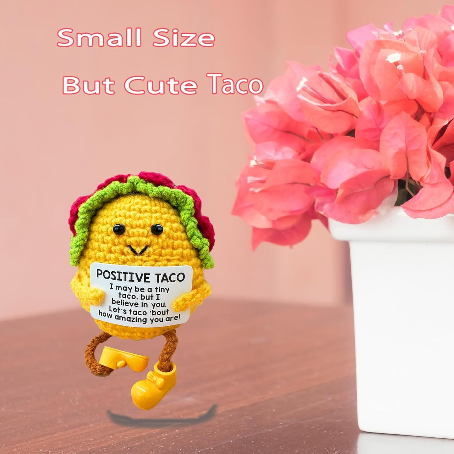 Crochet Emotional Support Taco-Handmade Mental Health Gifts for Friends,Family-Uplifting Gifts for Grandpa,Grandma Mom,Dad,Teens