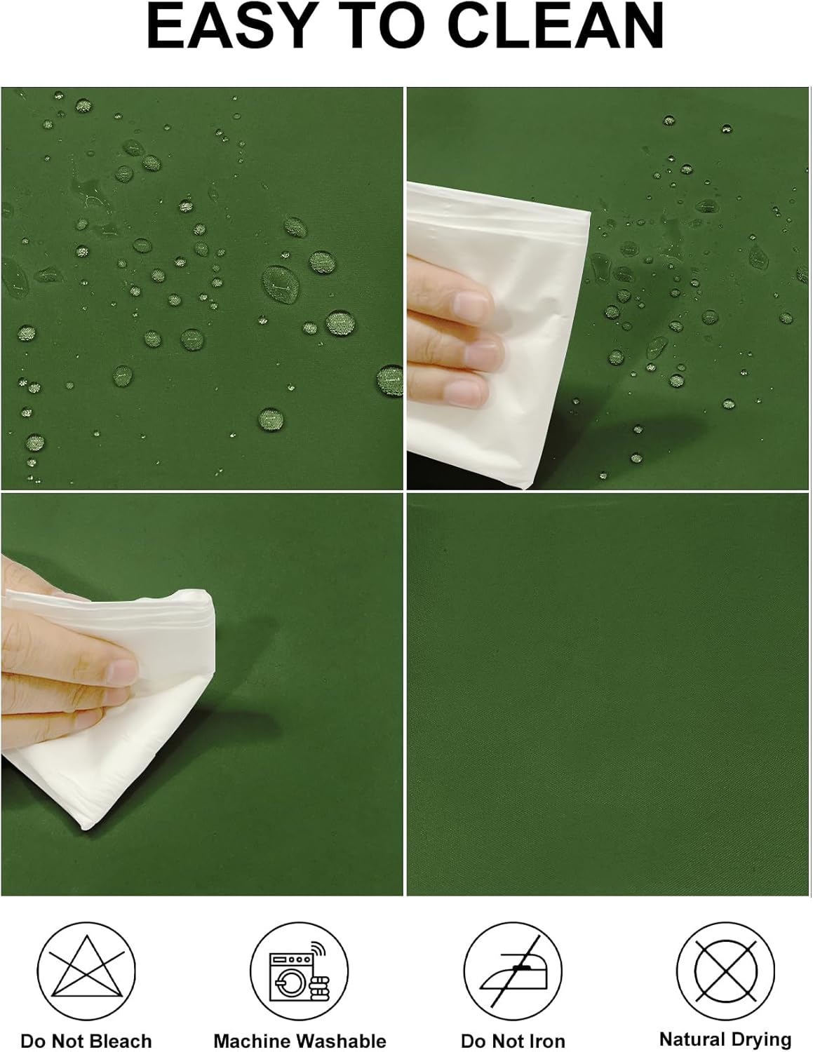 Fokitut 2 Pack Waterproof Rectangle Tablecloth, 60x102 Inch, Stain Resistant and Wrinkle Polyester Table Cloth, Fabric Table Cover for Kitchen Dining, Wedding, Party, Holiday Dinner-Willow