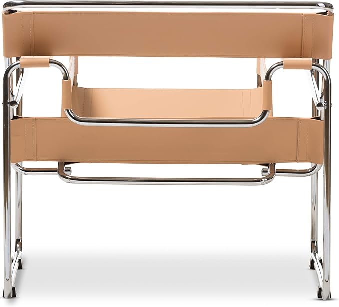 Baxton Studio Jericho Leather Mid-Century Modern Accent Chair - Image 6