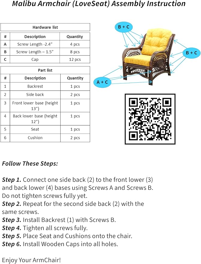 Malibu Lounge Set of 4: 2 Natural Rattan Wicker Chairs, Three-Seater Sofa - Image 6