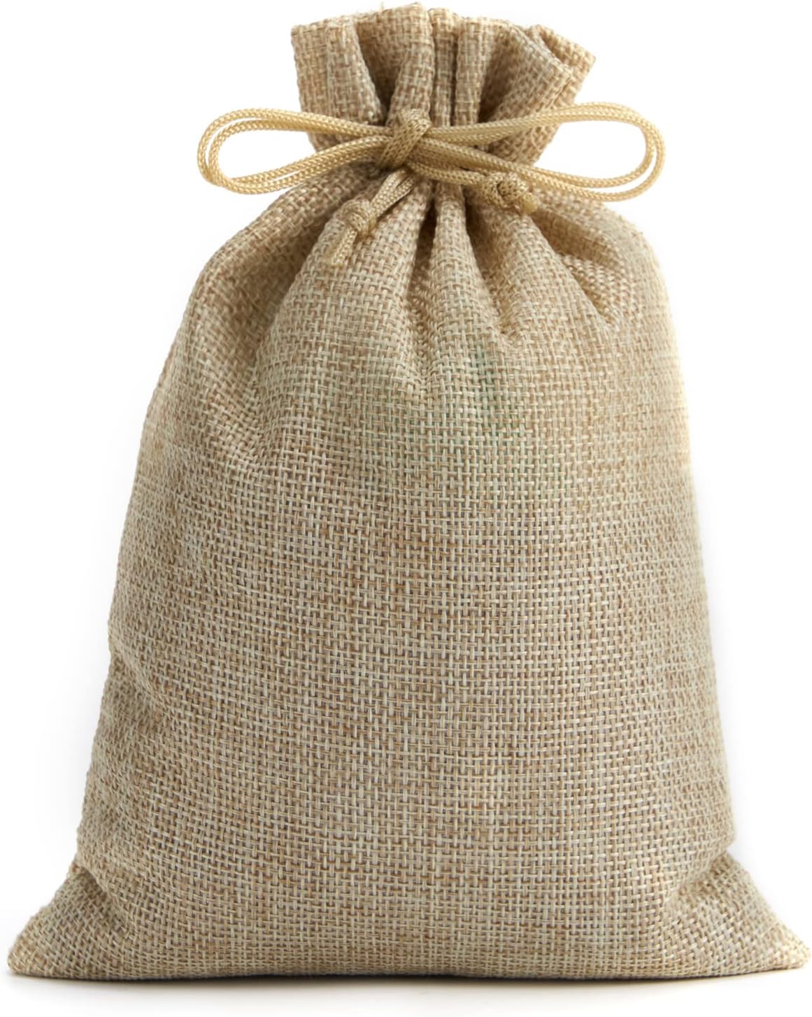 Tendwarm 50 Pcs 6.7x9 Inch Burlap Gift Bags with Drawstring Linen Jewelry Bag for Wedding Party Favors