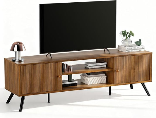 COMHOMA TV Stand for Living Room, Mid Century Modern Entertainment Center for by ComHoma