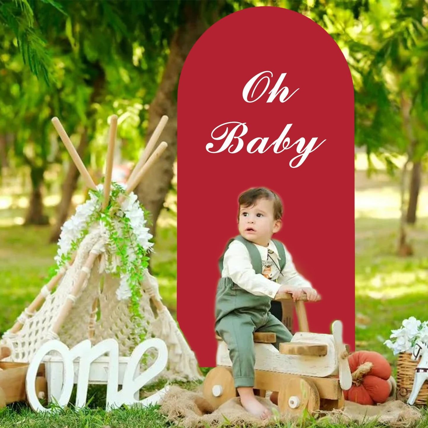 Red Arch Cover 6FT Spandex Wedding Arch Stand Covers Burgundy Arched Backdrop Cover Arch Covers Stretchy Backdrop for Wall Panels Chiara Back Drop Cover Baby Shower Balloon Party Decorations