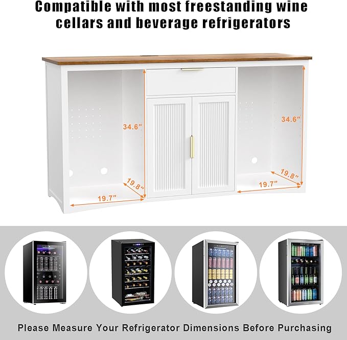 GDLF 70.1" Long Coffee Bar Cabinet - Image 6