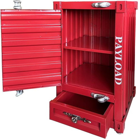 Industrial Shipping Container Nightstand by Runeqxar