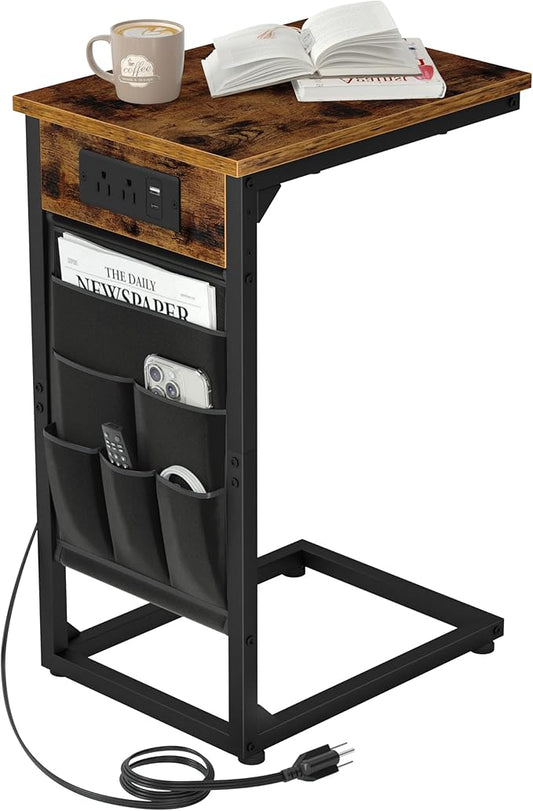 AMHANCIBLE C Shaped End Table by AMHANCIBLE