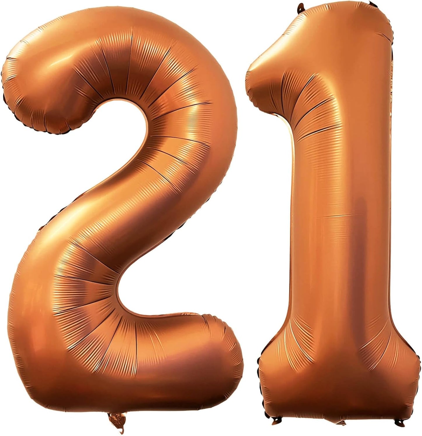Number 21 Giant Orange 12 Number Foil Helium Balloons for 12th Birthday Party Supplies & 21st Anniversary Events Decorations