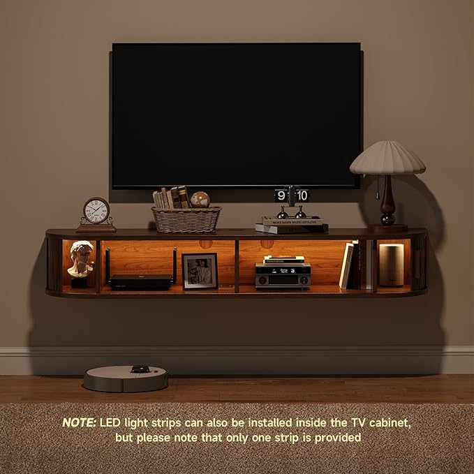 55" Floating TV Stand with Power Outlet - Image 9