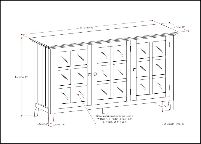 SIMPLIHOME Acadian Storage Cabinet - Image 3