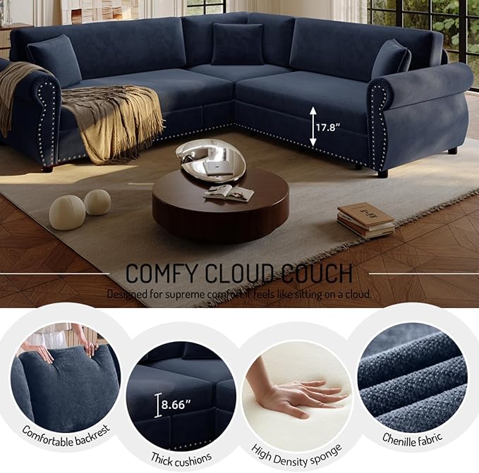 88.2" Sectional Sleeper Sofa - Image 7