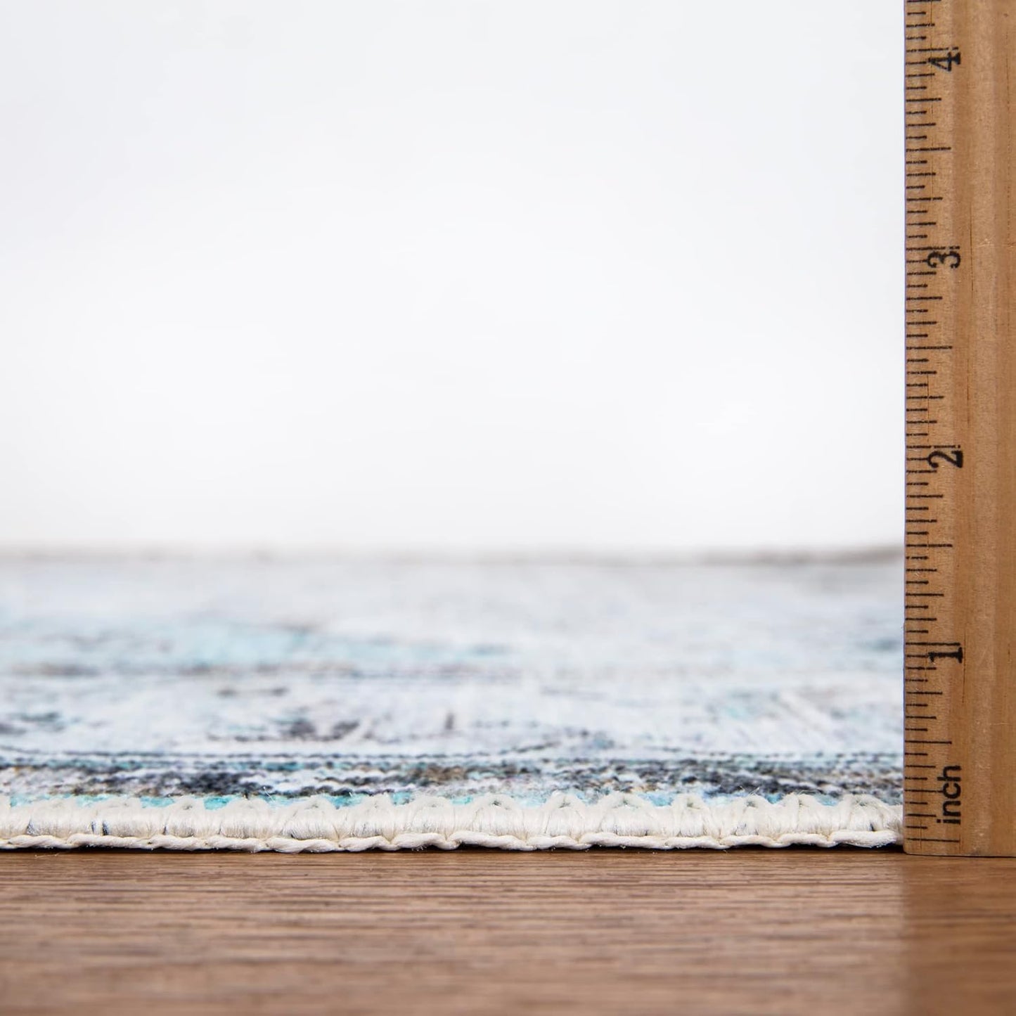 Bloom Rugs Washable Non-Slip 9' x 12' Rug - Beige/Blue Traditional Area Rug for Living Room, Bedroom, Dining Room, and Kitchen - Exact Size: 9' x 12'