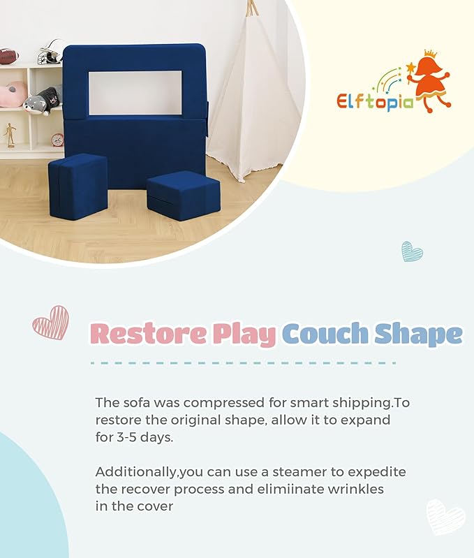 Elftopia Modular Kids Sofa, Toddler Couch Foam Armchair - Image 7