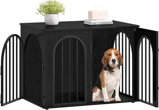 Hzuaneri 31.5'' Wooden Dog Crate Furniture, Indoor Dog Kennel Dogs Cage by Hzuaneri