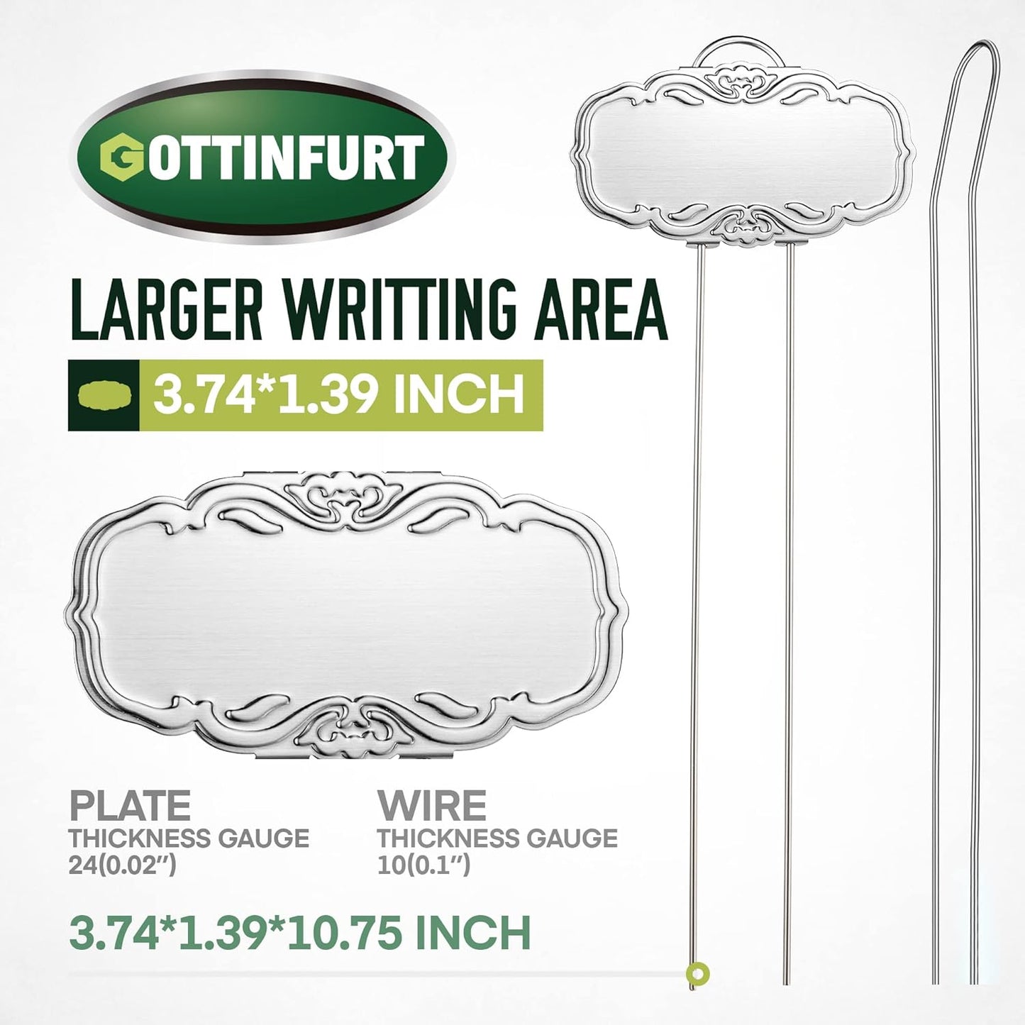 Updated Metal Plant Labels for Garden, 25 Pack Stainless Steel DIY Plant Markers Waterproof for Flowers, Vegetables, Seedlings