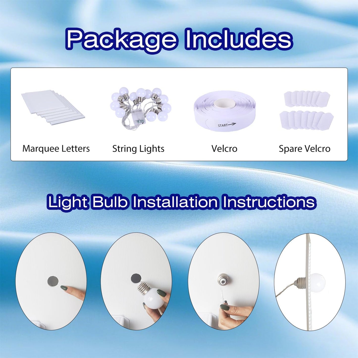 4FT Marquee Plastic Letters V - Light up Letters V Are Made from Corrugated Plastic Board - Quick Assembly Without Tools, Disassembled Components Can Be Used for Garage Sale Signs, Yard Sale Signs