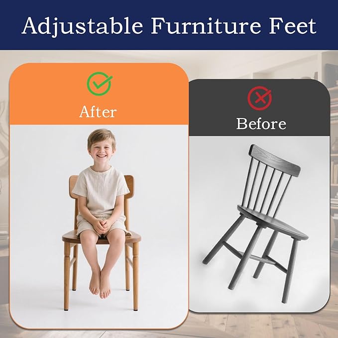 12 PCS M6 Thread Furniture Feet Levelers, Furniture Leveling Feet - Image 3