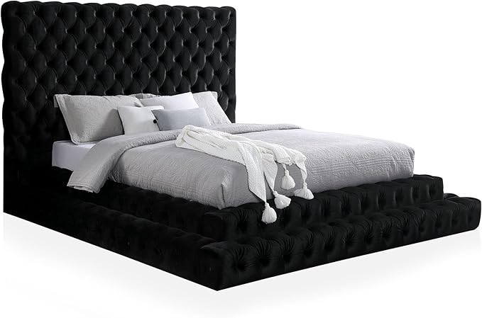 Furniture of America Sable Fabric Upholstered Step Up Queen-Size Platform Bed - Image 8