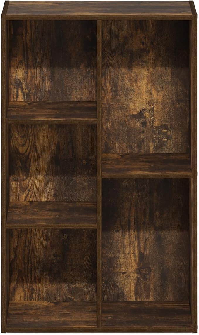 Furinno LUDER Book Shelf, 5-Cube Bookshelf, Open Storage Shelf Bookcase - Image 8