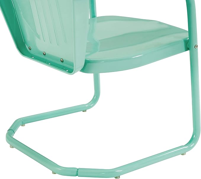 Crosley Furniture Griffith Outdoor Chair, Retro Metal Patio Chairs - Image 15