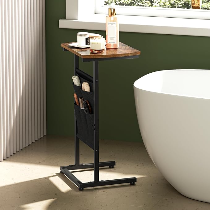 HOOBRO C Shaped End Table, 28.3" Side Table - Image 6