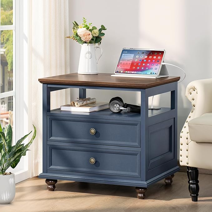 Joaxswe Farmhouse Nightstand Set of 2 - Image 2