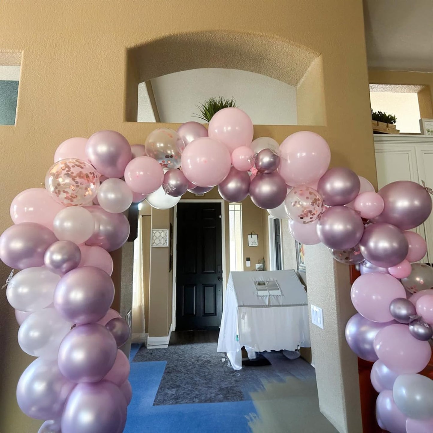 Togvu 60PCS 12 Inch Metallic Purple & Pink Balloons, Perfect for Girls' Birthday, Wedding, Baby Shower & Princess Theme Party