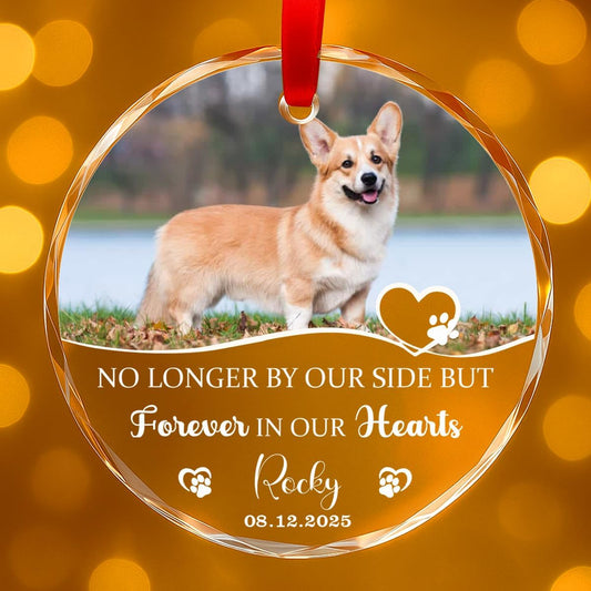 Personalized Dog Memorial Glass Ornaments, Pet Sympathy Gifts, Pet Remembrance Ornaments, Loss of Puppy Remembrance, Passing Away Gift, Dogs Lover Sympathy Gift 2025 (P1)