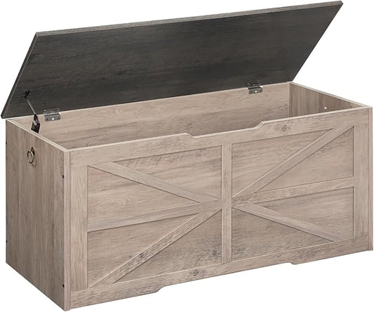 CHOEZON Storage Chest, 43.3" Wooden Storage Trunk, Retro Storage Bench by Choezon
