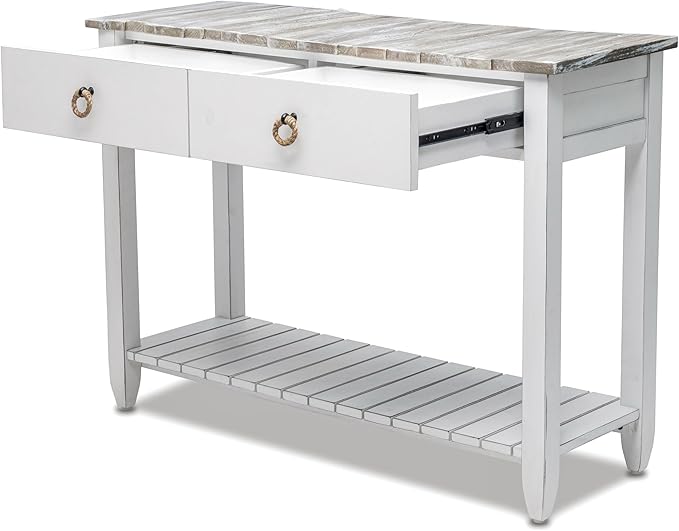 Sea Wind Florida Picket Fence Wood Console Table - Image 8