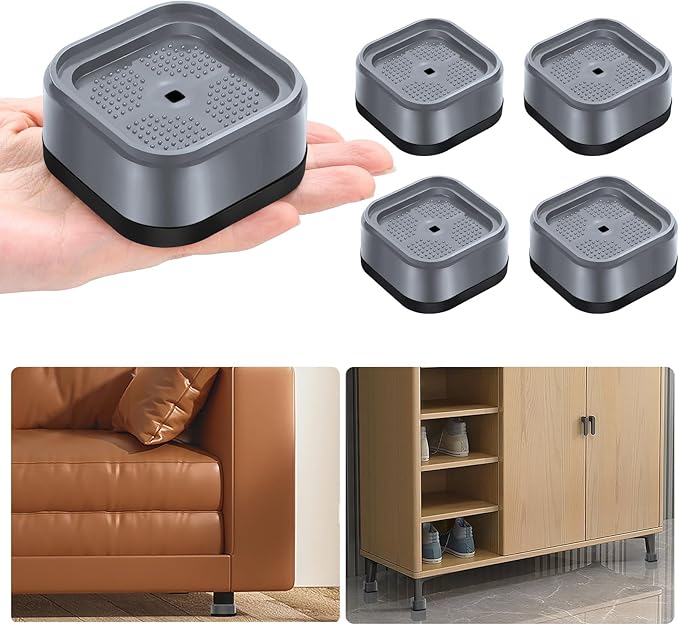 shouwuhho 4 Pack Furniture Risers Adjustable Bed Risers Heavy Duty Lifts Height - Image 8