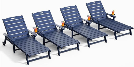 Outdoor Lounge Chair Set of 4 by LegacyAmerhomeDirect