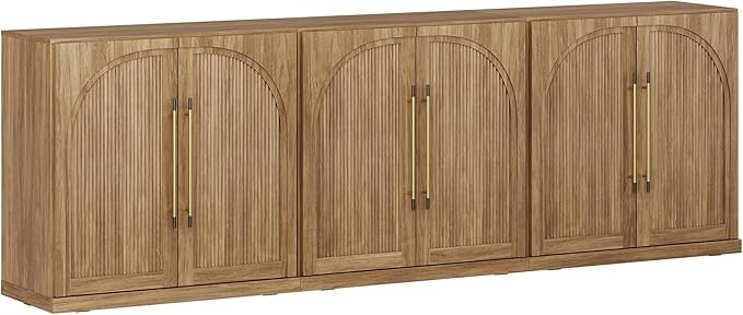 BELLEZE 3 Tier Bookshelf with Double-Arc Door - Image 8