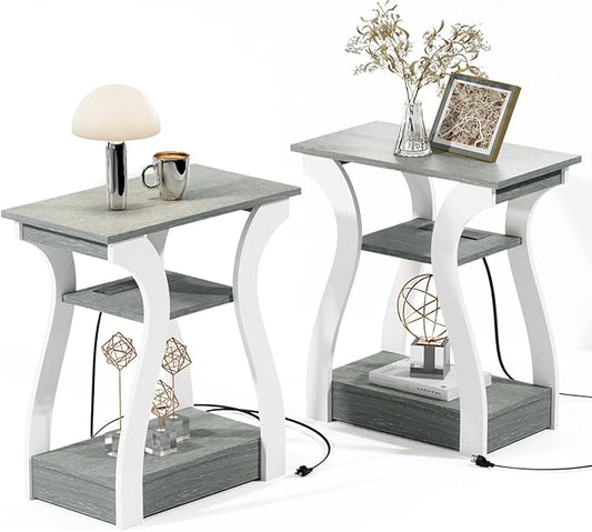 FROMJBEST End Tables Living Room Set of 2, Nightstand by FROMJBEST