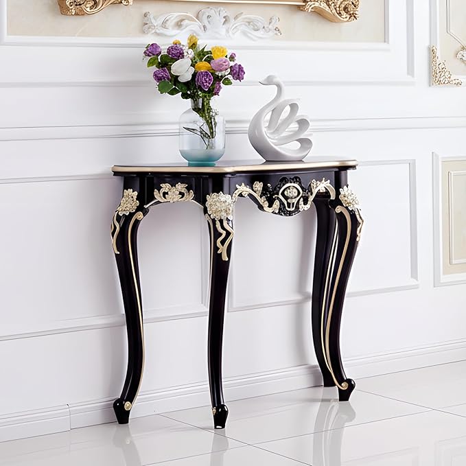 Vintage French Console Table, Wood Entryway Table - Image 2