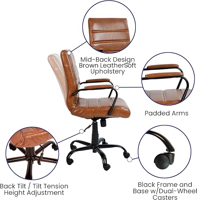 Flash Furniture Whitney Mid-Back Desk Chair - Image 10