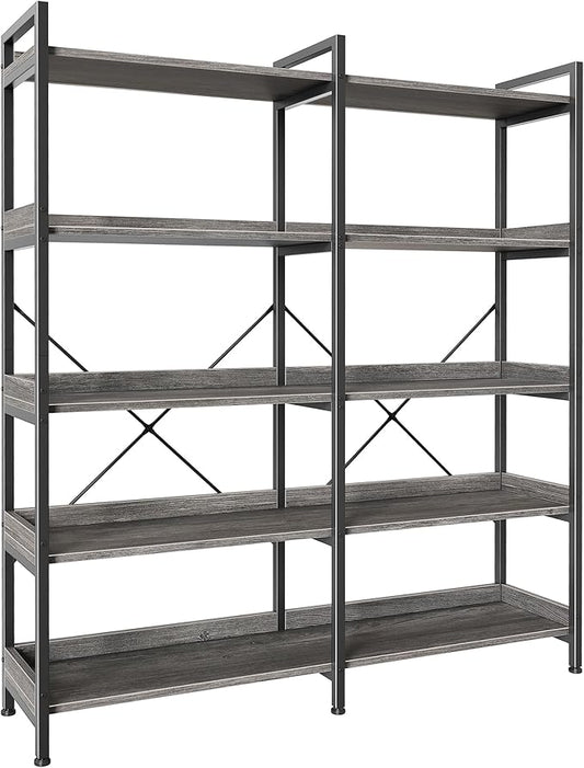 Huuger 5 Tier Bookshelf, Display Bookshelf by Huuger