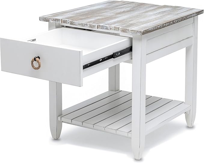 Sea Wind Florida Picket Fence Wood End Table - Image 4