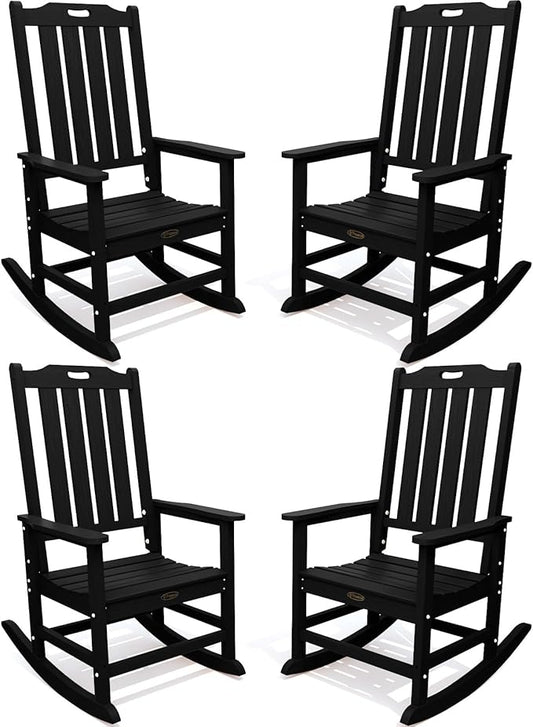 THOEOE Oversized Rocking Chair Set of 4, Outdoor Rocking Chair by THOEOE