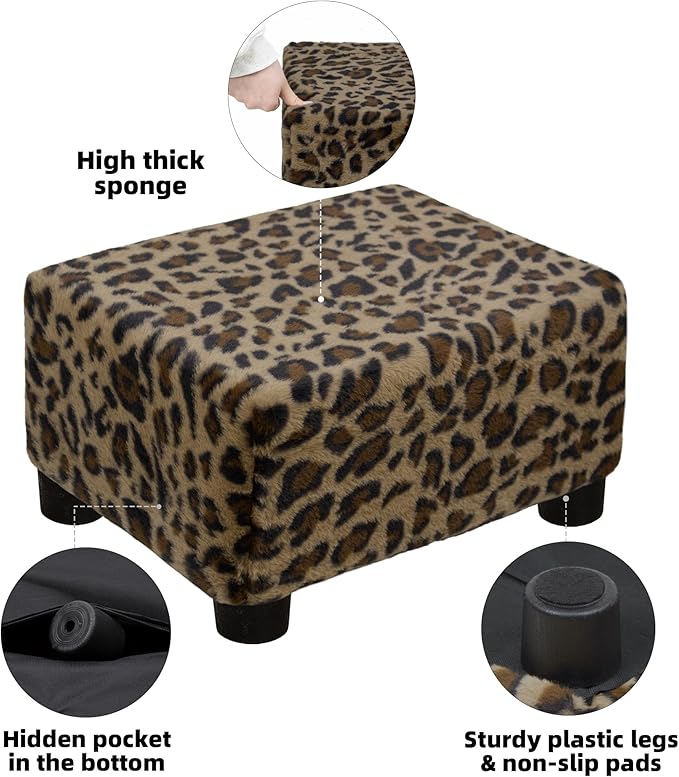 CAROLMADE Small Foot Stool Ottoman Footstool - Image 5