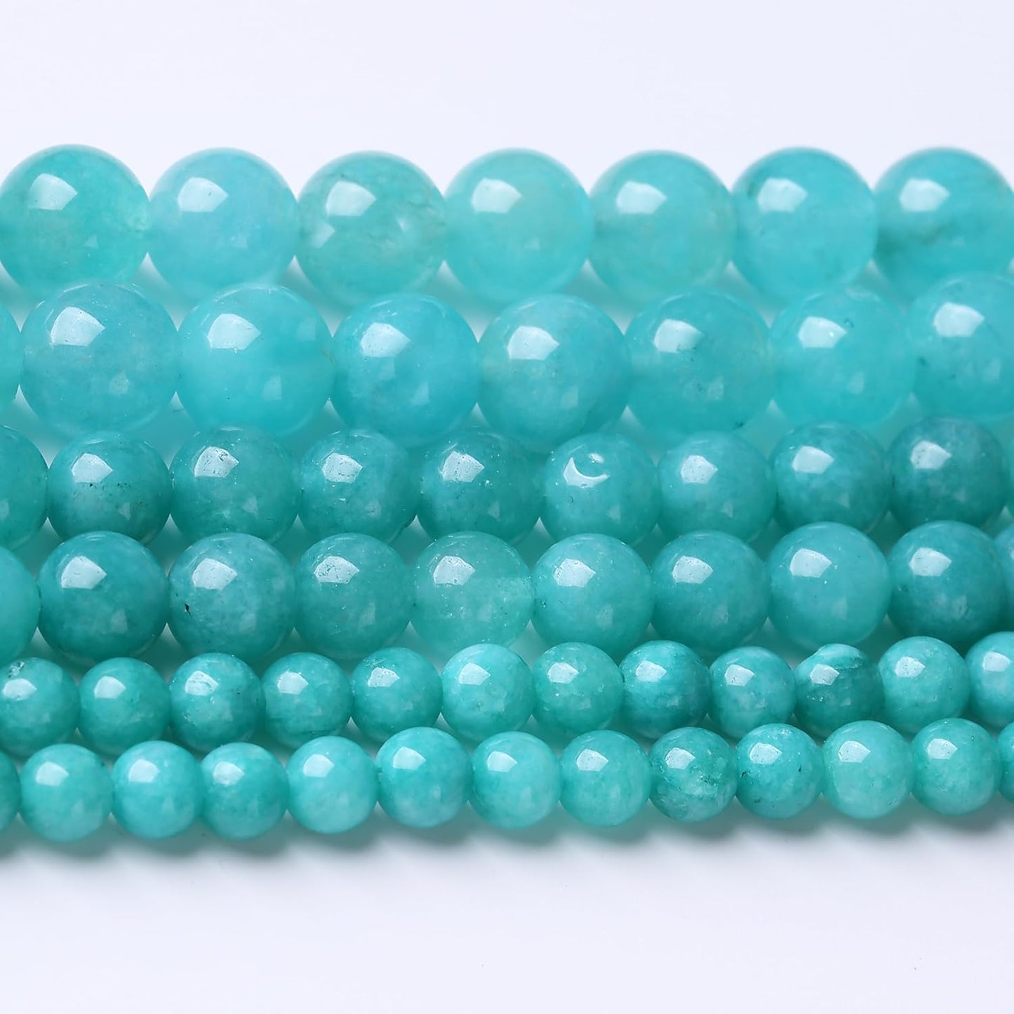 Blue Jade Stone Beads Gemstone Round Crystal Energy Jade Beads Stone Beads for Jewelry Making DIY Bracelet Necklace Jewelry Making 1 Strand 15.5inch 4MM