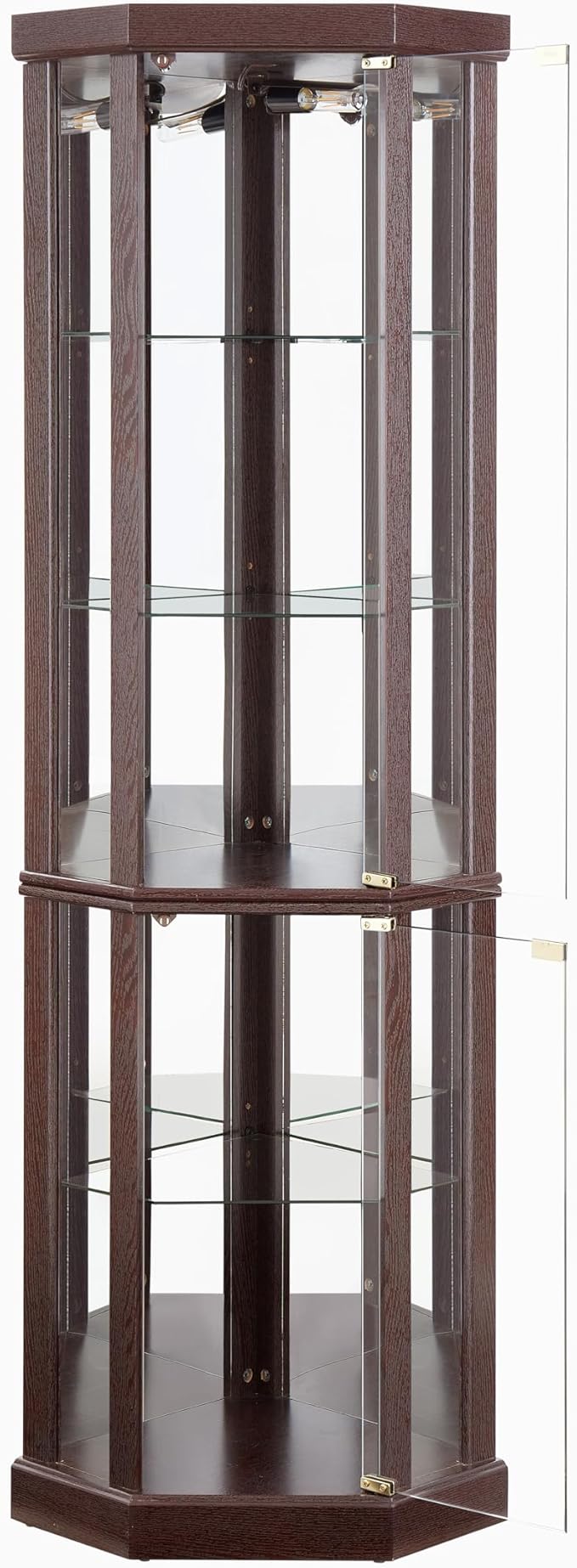 Corner Curio Cabinet, 150lbs Heavy Duty Glass Display Cabinet - Image 8