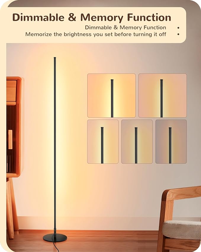 EDISHINE Floor Lamps for Living Room, Remote Control & Foot Switch Corner Floor - Image 3