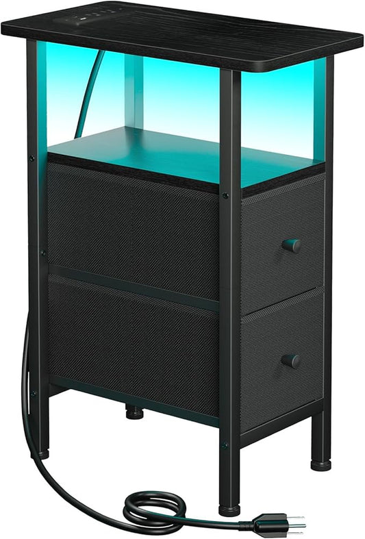 LOAKEKEL Narrow End Table Living Room by LOAKEKEL