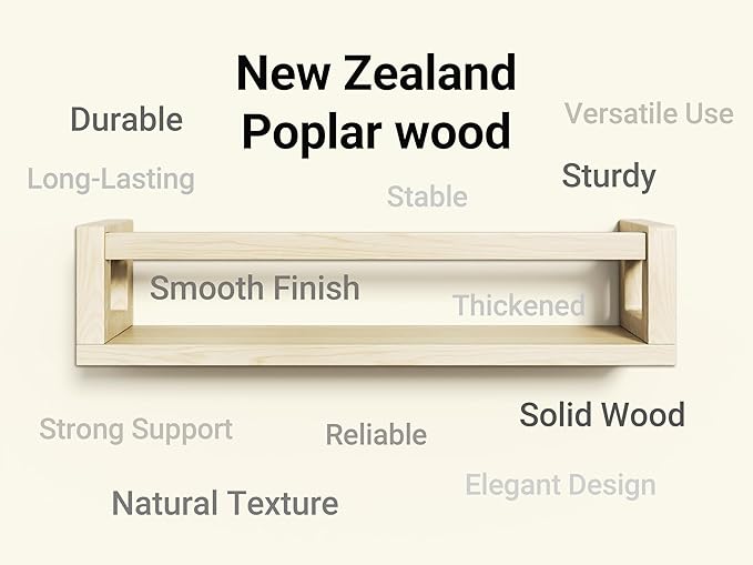 TidyCorner Upgraded Thick Floating Shelves, Solid Wood Bookshelf - Image 3