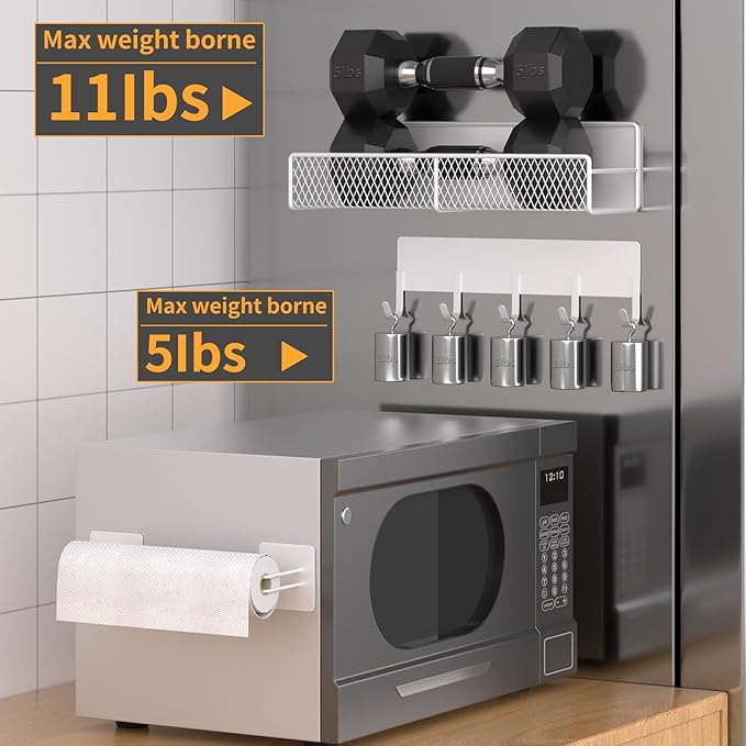 Magnetic Spice Rack for Refrigerator, 10 Pack Metal Magnetic Shelf, Moveable - Image 4