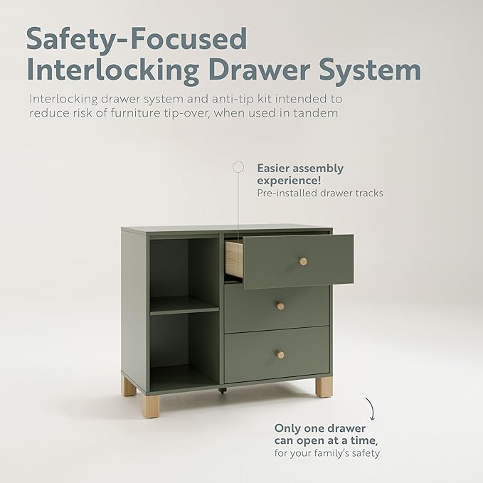 Storkcraft California 3 Drawer Combo Dresser – GREENGUARD Gold Certified - Image 7