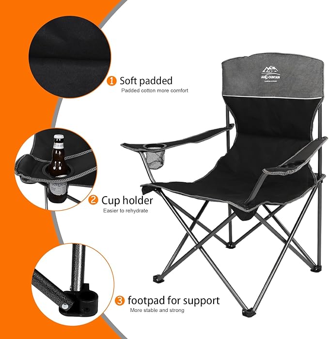 Oversized 4 Pcs Camping Chair Set - Image 5